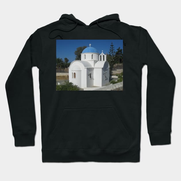 Small church in Paros Hoodie by Parafull